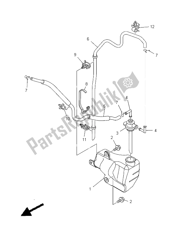 Todas las partes para Recuperación Del Tanque de Yamaha XT 1200Z Tenere 2012