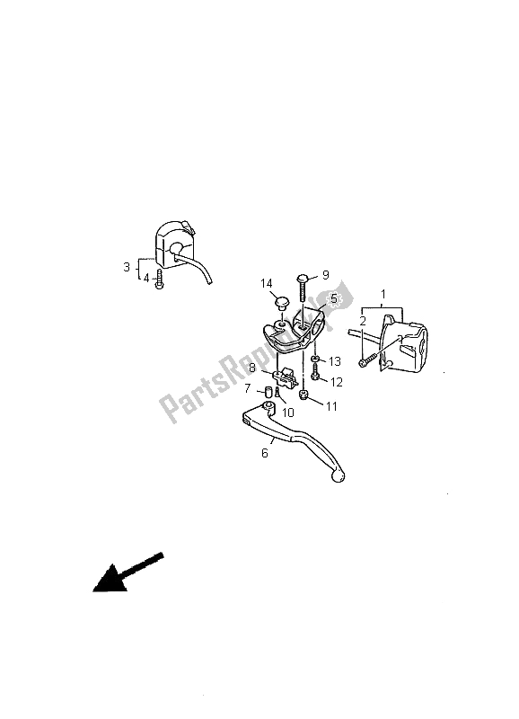 Wszystkie części do Klamka, Prze?? Cznik I D? Wignia Yamaha YZF 600R Thundercat 2000