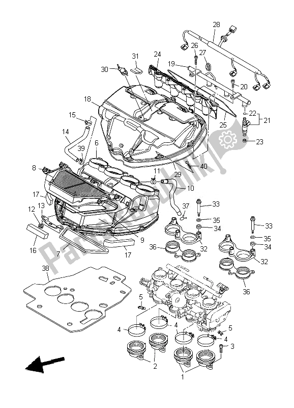 Toutes les pièces pour le Admission du Yamaha YZF R6 600 2007