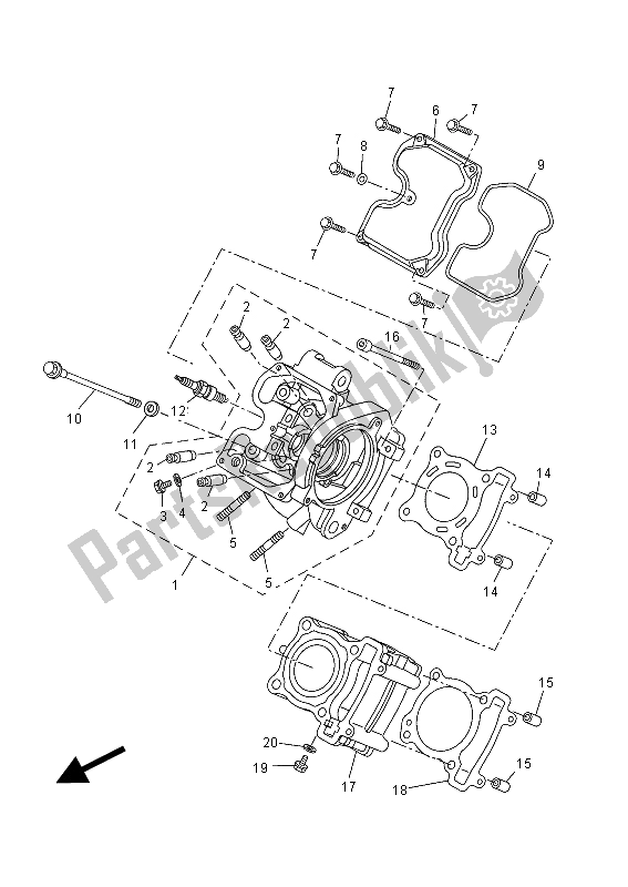 Todas las partes para Cabeza De Cilindro de Yamaha MT 125 2015