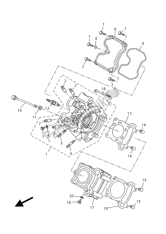 Todas las partes para Cabeza De Cilindro de Yamaha MT 125 2015