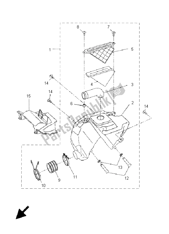 Toutes les pièces pour le Admission du Yamaha DT 50R SM 2011