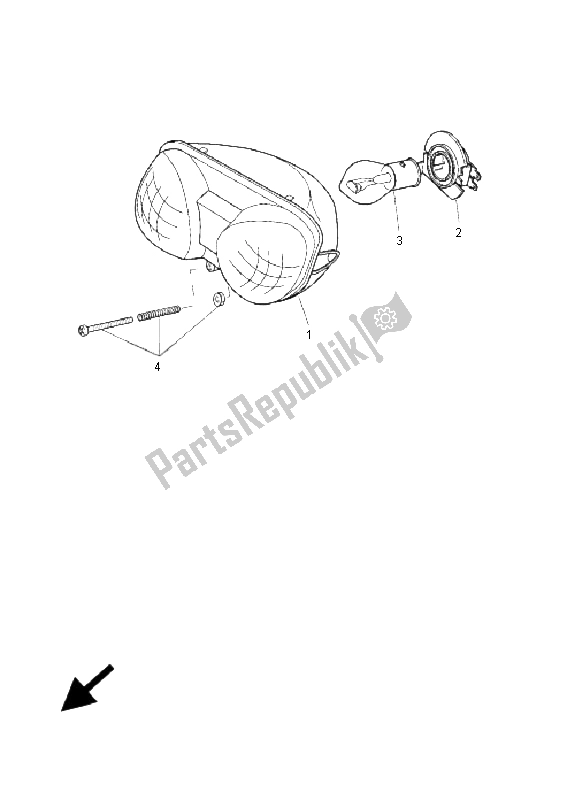 Toutes les pièces pour le Phare du Yamaha CW 50 RS NB BWS 2006