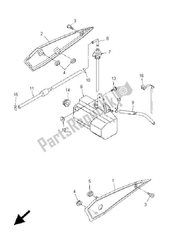 Tutte le parti per il Coperchio Laterale del Yamaha FZ1 N Fazer 1000 2011