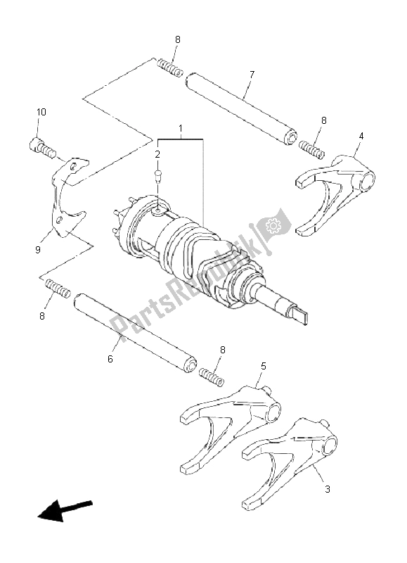 Todas las partes para Cambio De Leva Y Horquilla de Yamaha FJR 1300 AS 2009