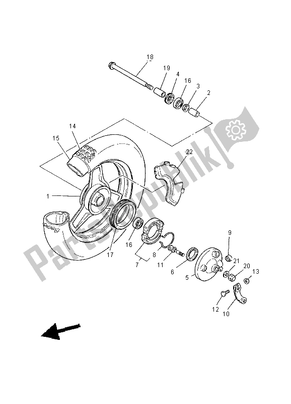 Todas las partes para Rueda Delantera de Yamaha PW 50 2002