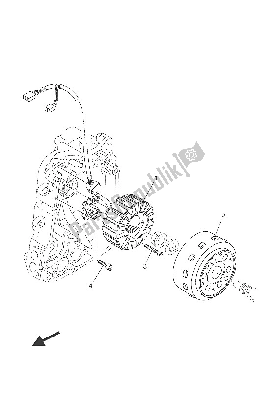 All parts for the Generator of the Yamaha YP 400 RA 2016