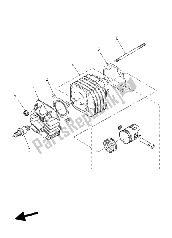 Wszystkie części do Cylinder Yamaha YN 50R Neos 2011