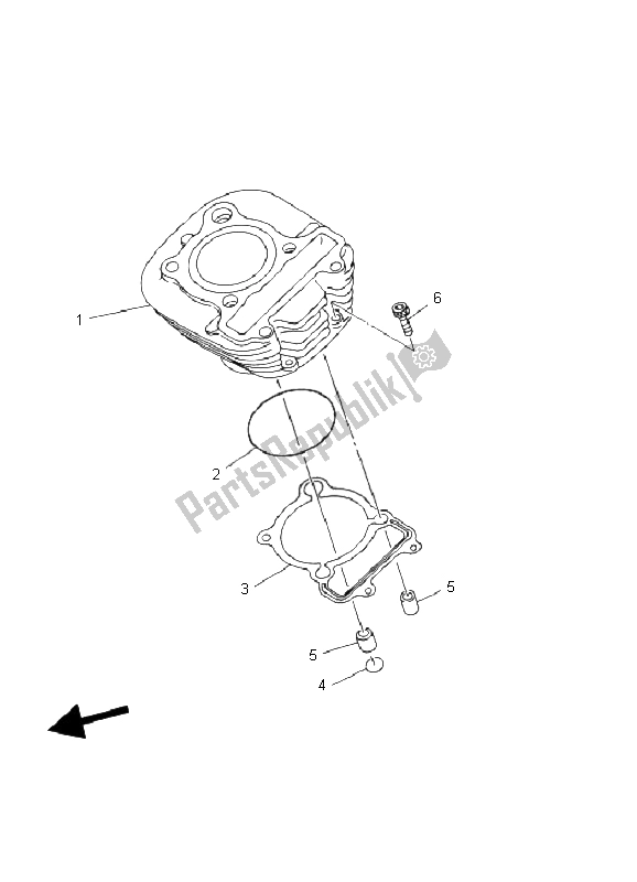 Todas las partes para Cilindro de Yamaha YFM 250 Bear Tracker 2X4 2002