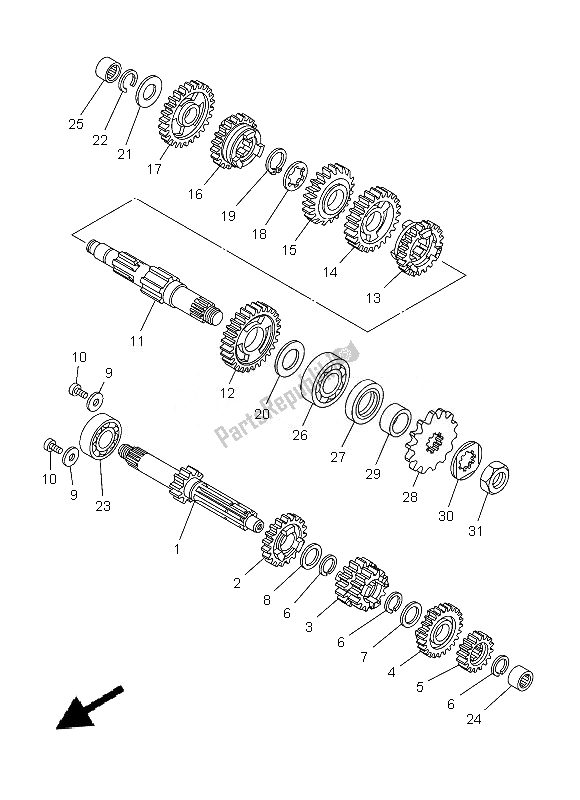 Toutes les pièces pour le Transmission du Yamaha YZ 85 LW 2013