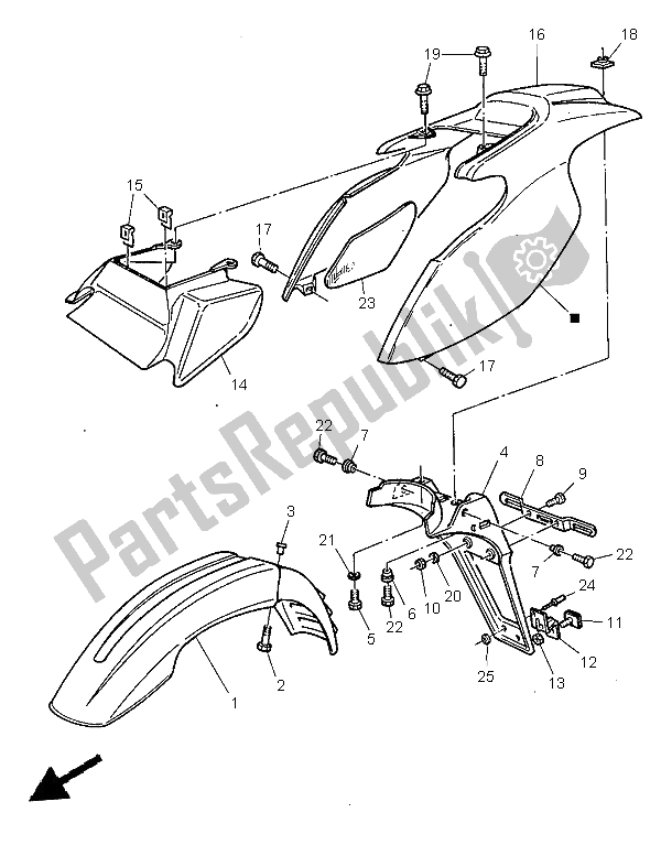 Todas las partes para Defensa de Yamaha TT 600R 1997