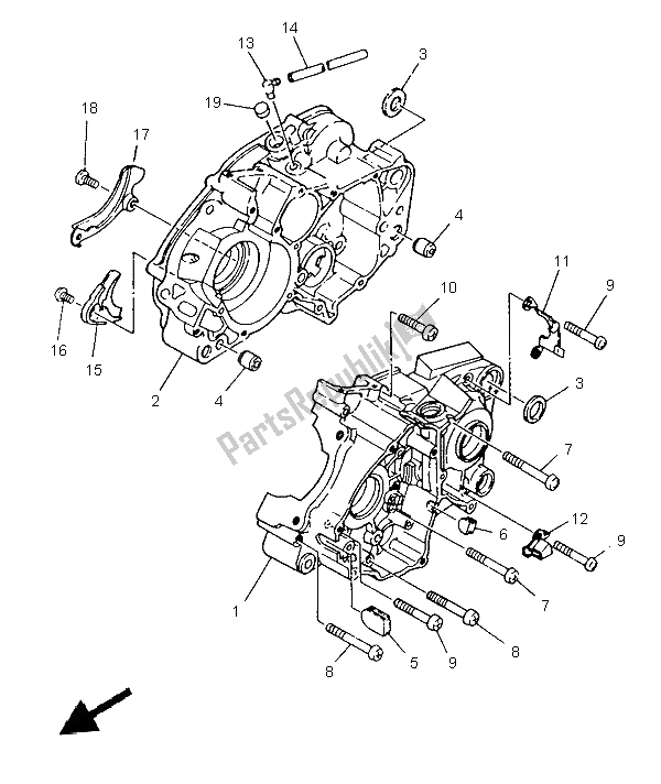 Todas as partes de Bloco Do Motor do Yamaha TZR 125 1997