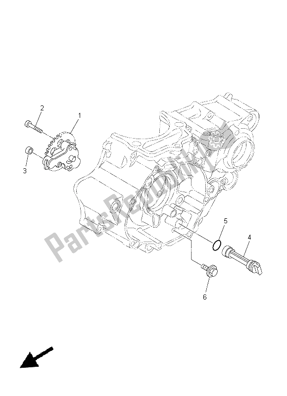 Todas as partes de Bomba De óleo do Yamaha YZ 250F 2014