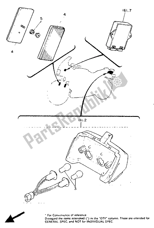 Wszystkie części do Alternatywny (elektryczny) Yamaha FJ 1200 1991