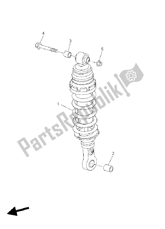 All parts for the Rear Suspension of the Yamaha FZ1 SA Fazer 1000 2011