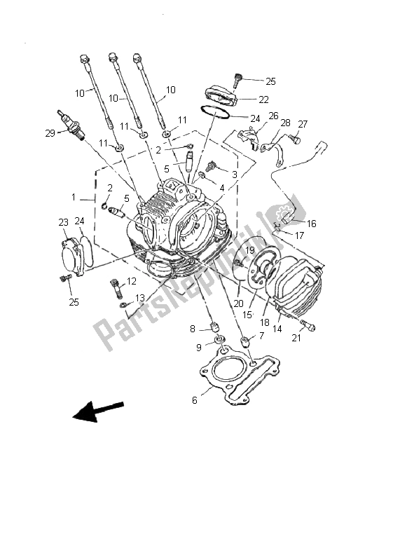 Todas las partes para Cabeza De Cilindro de Yamaha YFM 250 FW Timberwolf 4X4 2000