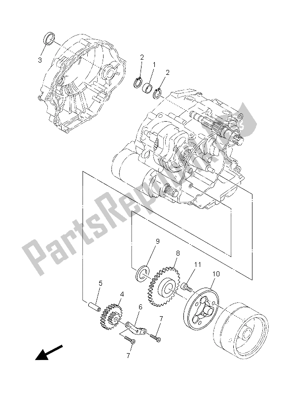 Todas as partes de Embreagem De Partida do Yamaha YBR 125 ED 2012