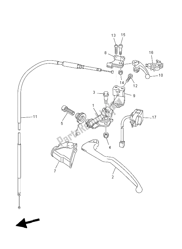 Todas las partes para Interruptor De Palanca Y Palanca de Yamaha YZ 450F 2008