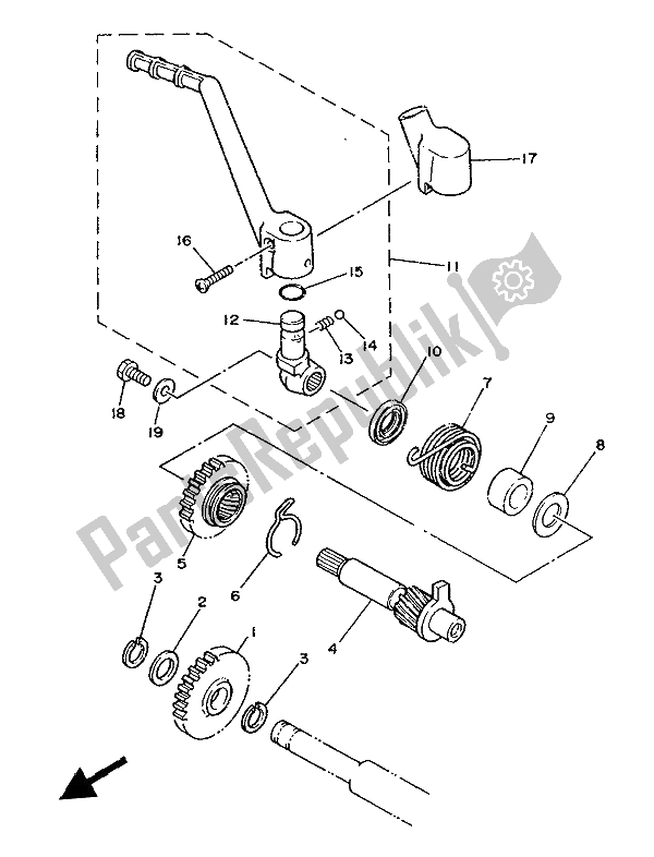 Tutte le parti per il Antipasto del Yamaha YZ 125 1986