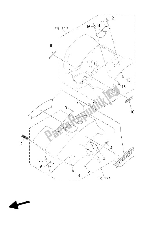 All parts for the Emblem & Label of the Yamaha YFM 125 Breeze 2003