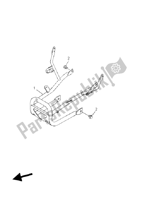 All parts for the Guard of the Yamaha YFM 80R 2004