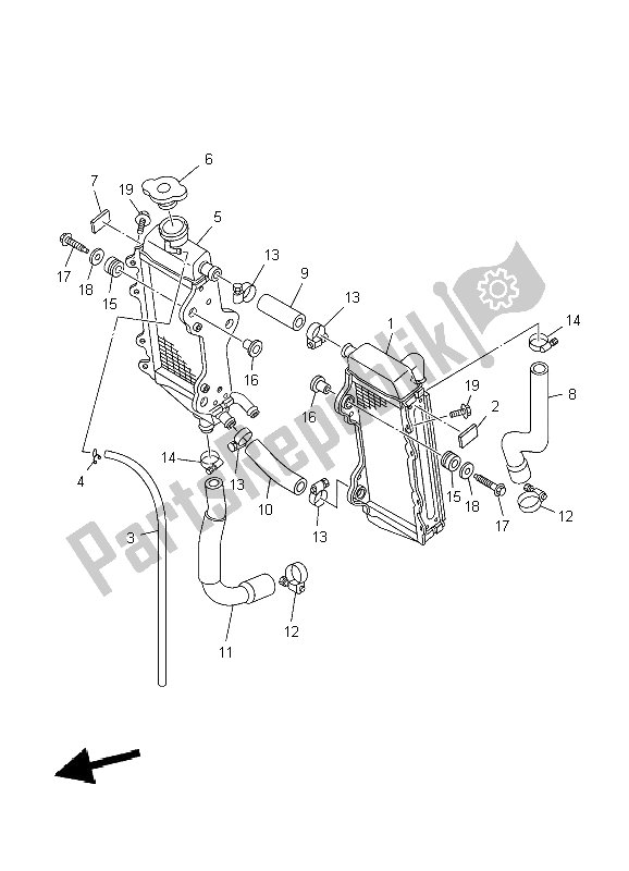 Toutes les pièces pour le Tuyau De Radiateur du Yamaha YZ 125 2009