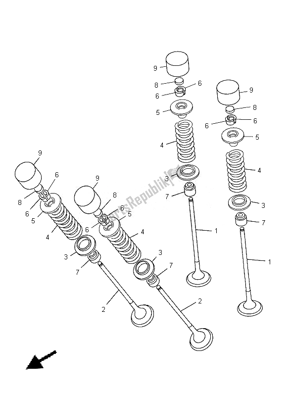 Todas las partes para Válvula de Yamaha FZ8 N 800 2013