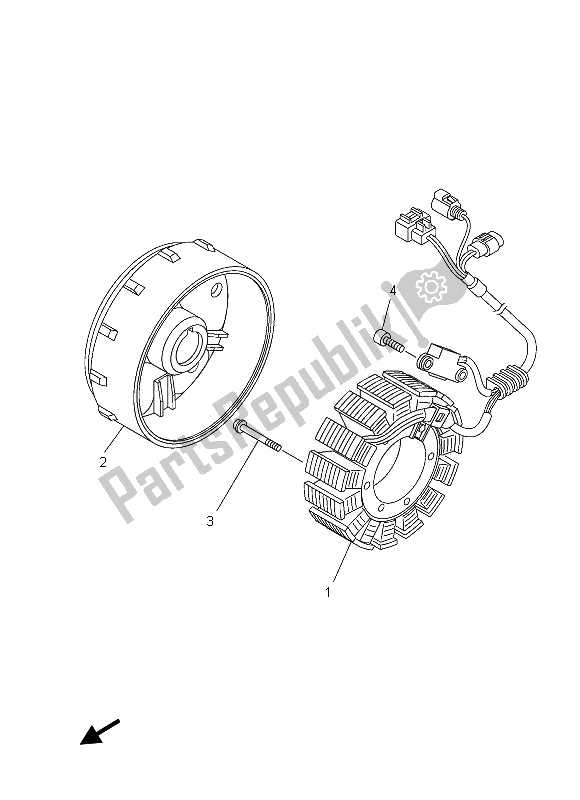 All parts for the Generator of the Yamaha YXR 700 Fspd Rhino 2013