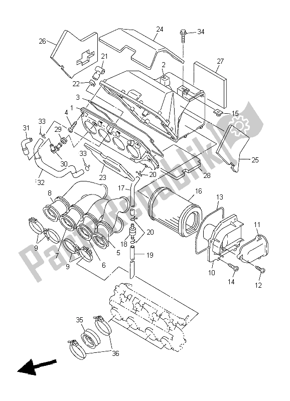 Todas las partes para Consumo de Yamaha FJR 1300A 2004