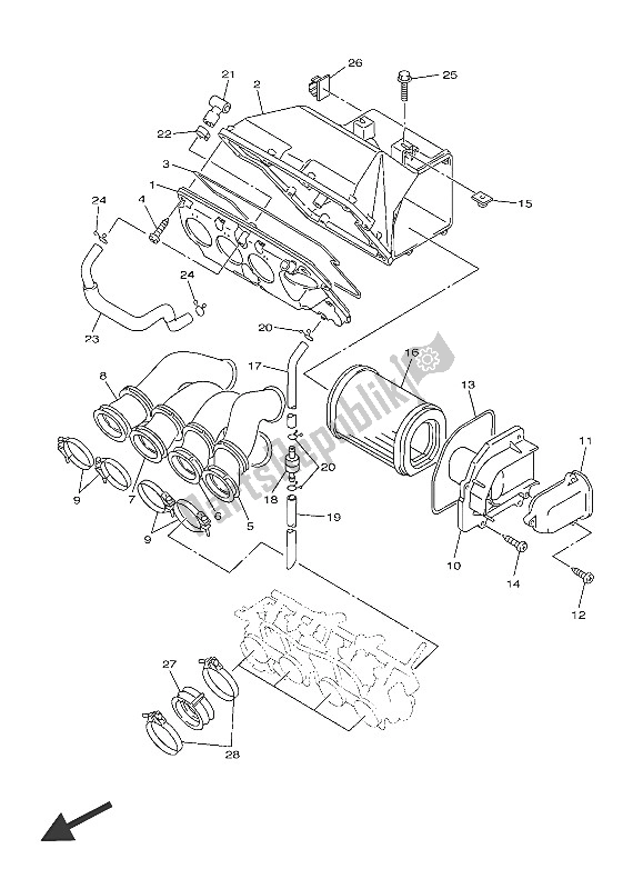 Todas las partes para Consumo de Yamaha FJR 1300 PA 2016