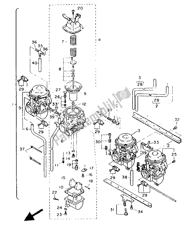 Wszystkie części do Alternatywny (ga? Nik) Yamaha FJ 1200A 1992