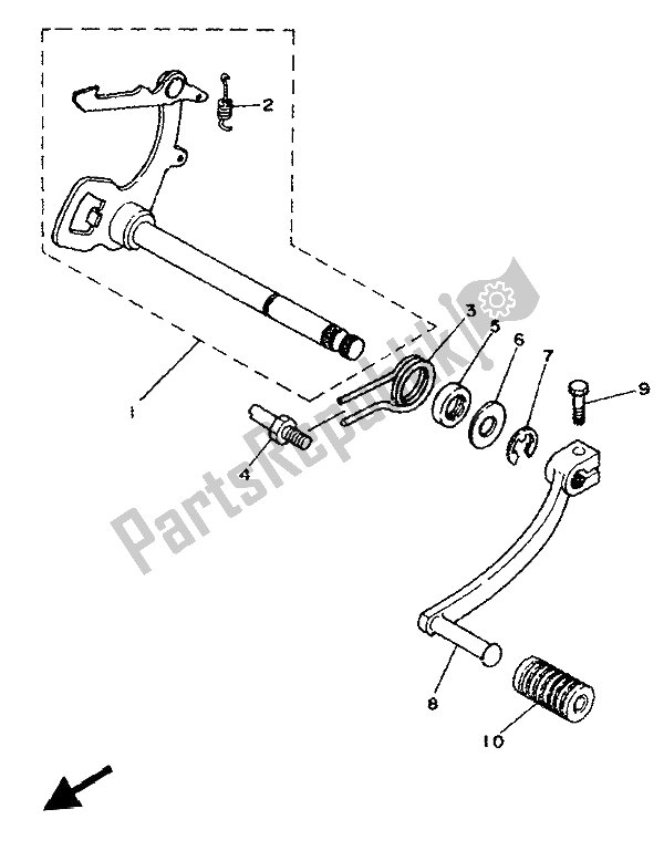 Tutte le parti per il Albero Del Cambio del Yamaha PW 80 1993