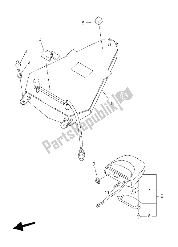 Todas las partes para Luz De La Cola de Yamaha YZF R6 600 2006