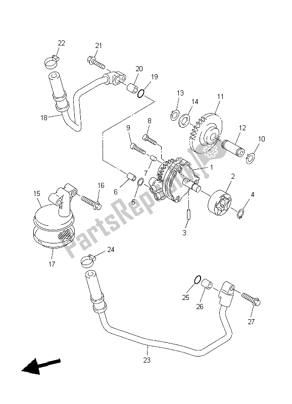 Tutte le parti per il Pompa Dell'olio del Yamaha WR 450F 2004