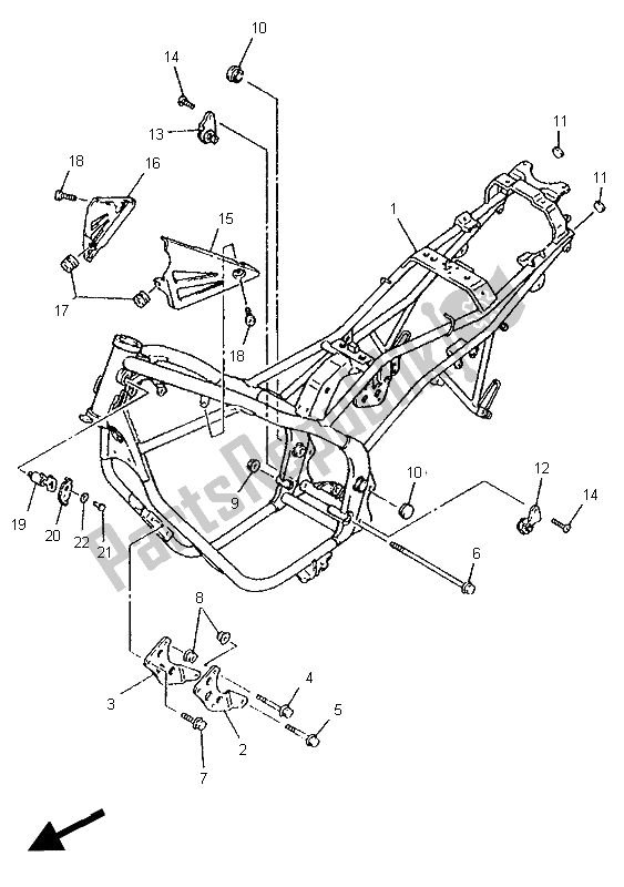 Todas as partes de Quadro, Armação do Yamaha XJ 600N 1995