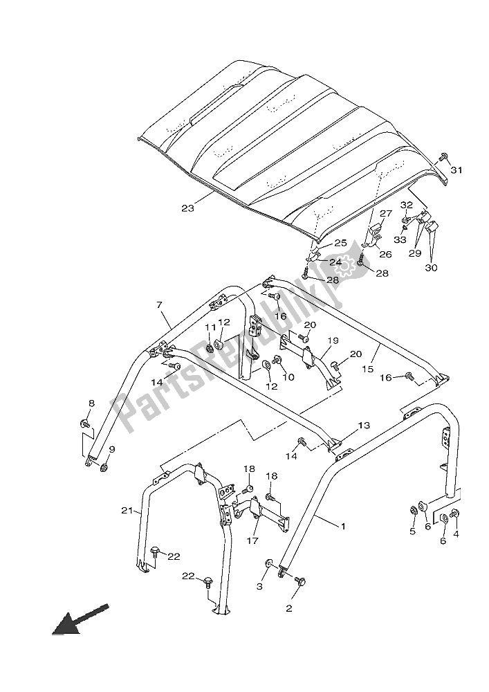 All parts for the Guard 2 of the Yamaha YXM 700 ES 2016