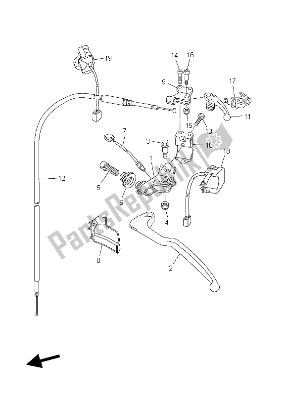 Tutte le parti per il Impugnatura Interruttore E Leva del Yamaha WR 250F 2006