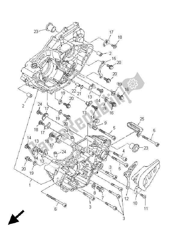 Todas as partes de Bloco Do Motor do Yamaha WR 250F 2005