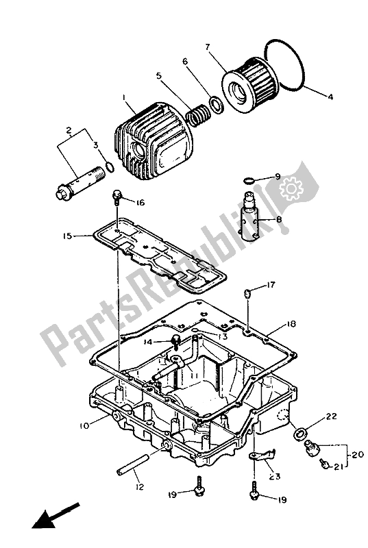 Toutes les pièces pour le Nettoyant Huile du Yamaha FZ 750R 1988