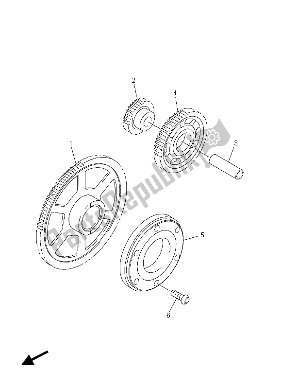 All parts for the Starter of the Yamaha FJR 1300 AS 2015