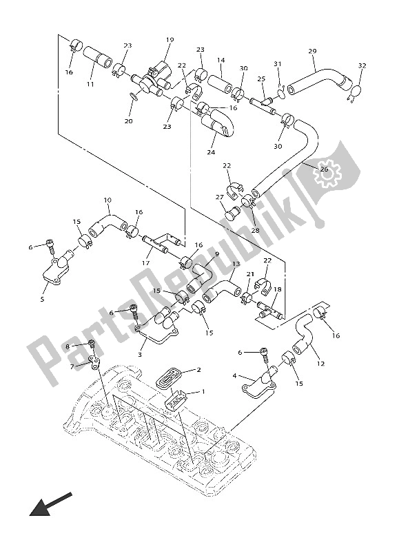 Todas las partes para Sistema De Inducción De Aire de Yamaha FJR 1300 AS 2016