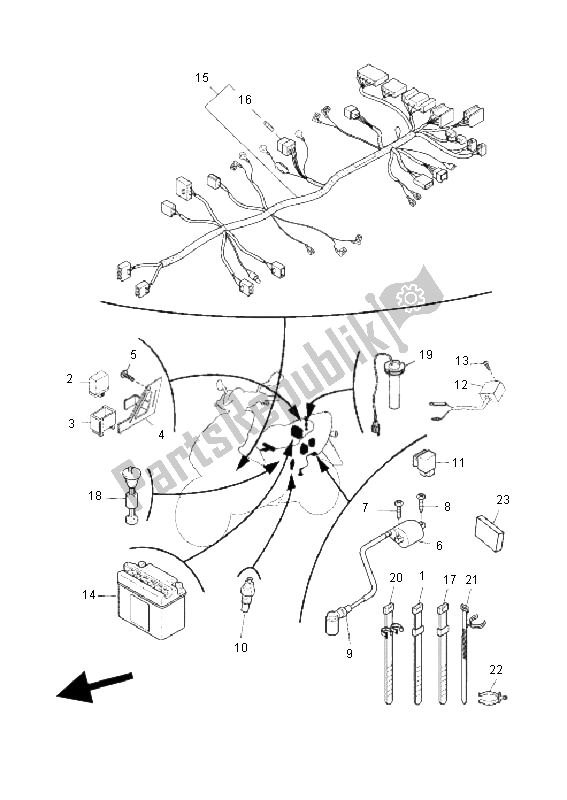 All parts for the Electrical 2 of the Yamaha YQ 50 Aerox 2011