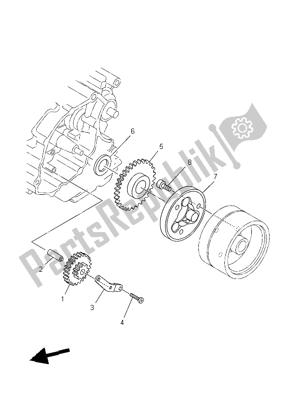 Wszystkie części do Sprz? G? O Rozrusznika Yamaha YBR 125 ED 2007