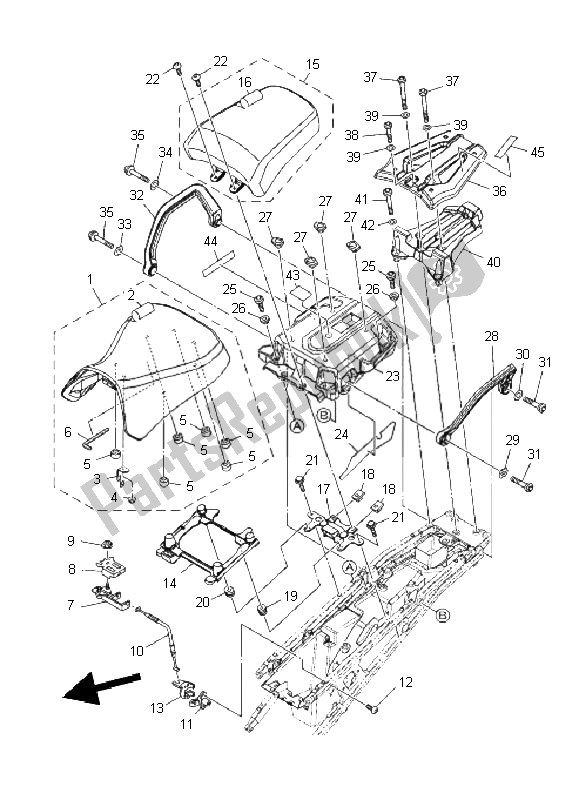 Tutte le parti per il Posto A Sedere del Yamaha XT 1200Z Tenere 2011