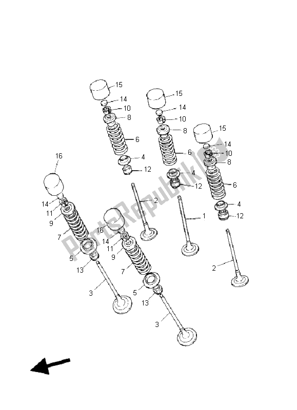 All parts for the Valve of the Yamaha FZ1 N Fazer 1000 2006