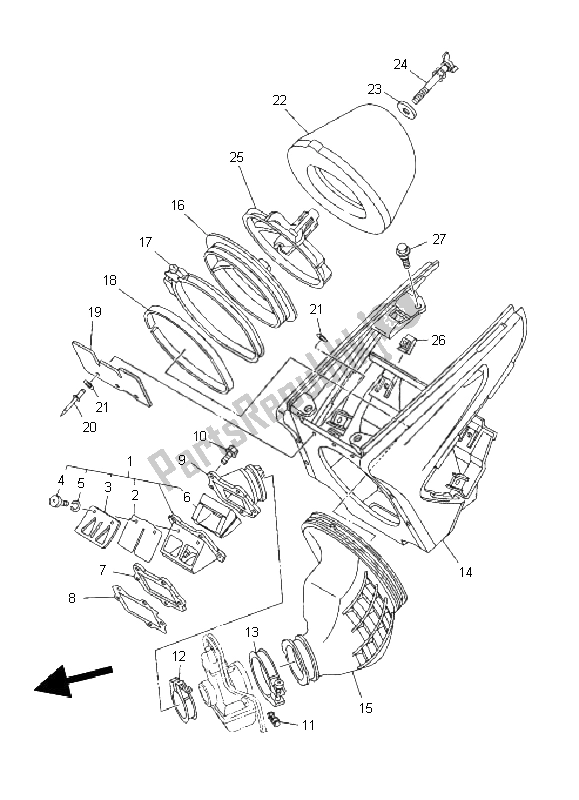 Toutes les pièces pour le Admission du Yamaha YZ 250 2011