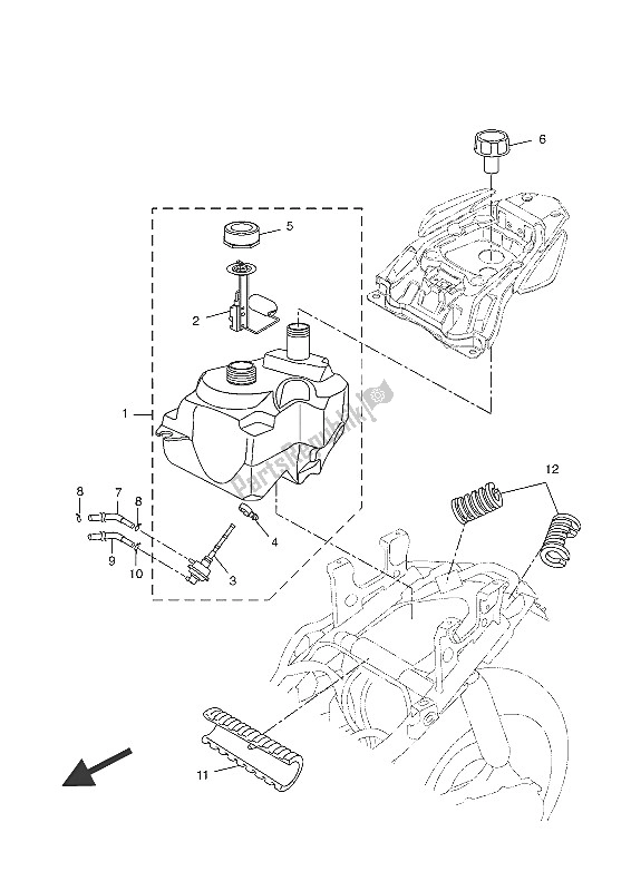 Tutte le parti per il Serbatoio Di Carburante del Yamaha NS 50 2016