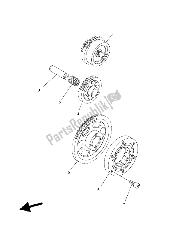 Wszystkie części do Rozrusznik Yamaha YFZ 450R 2014