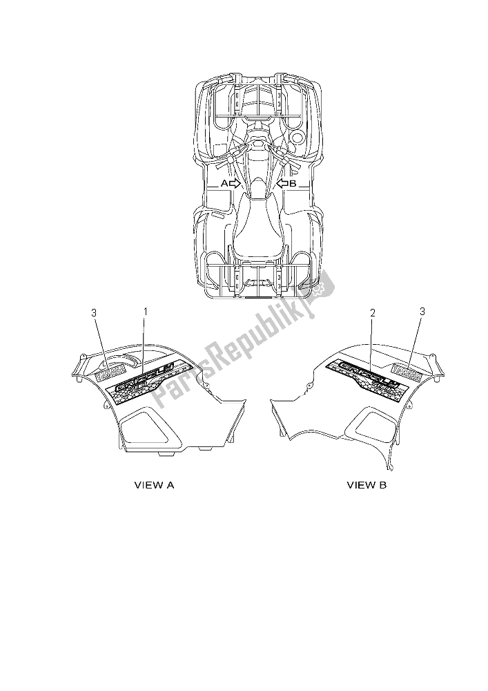 All parts for the Graphics of the Yamaha YFM 700 Fwad Grizzly EPS 2015