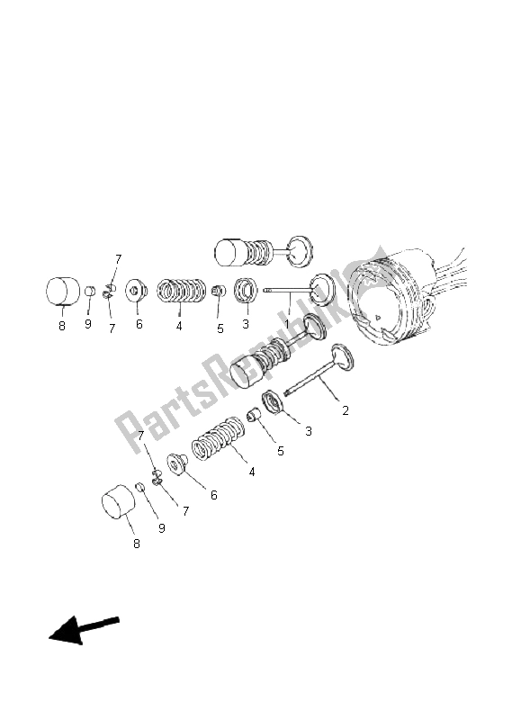 All parts for the Valve of the Yamaha YP 400 Majesty 2011